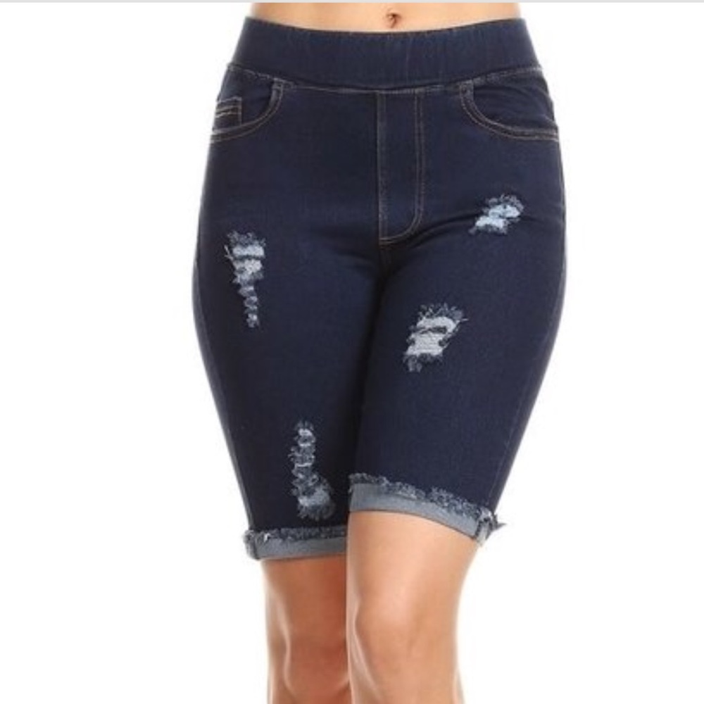 Stretch Bermuda Jean Shorts